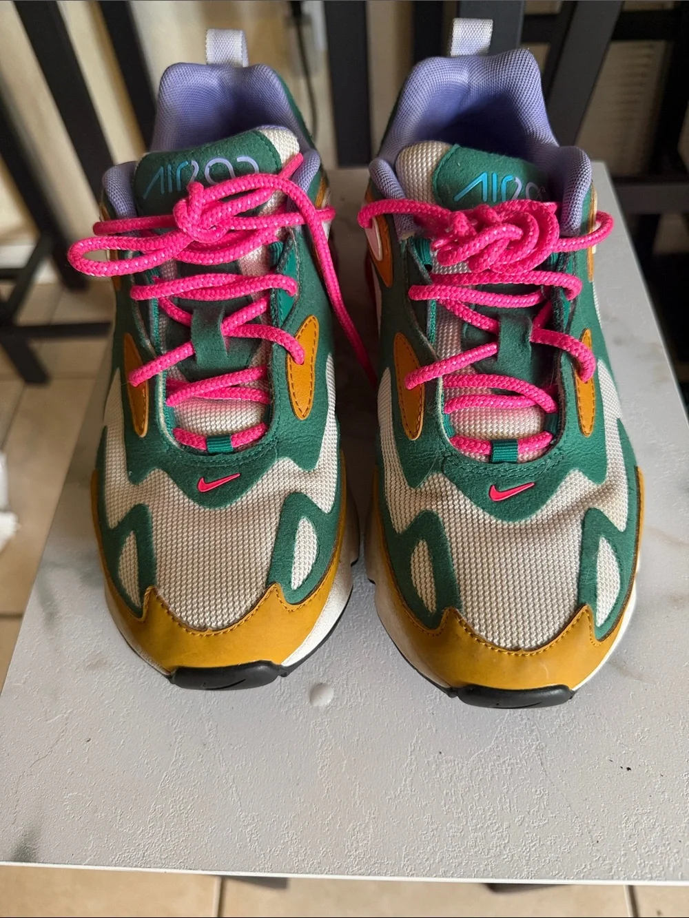 Nike Air Max 200 Sneakers - Purple, Green & Yellow